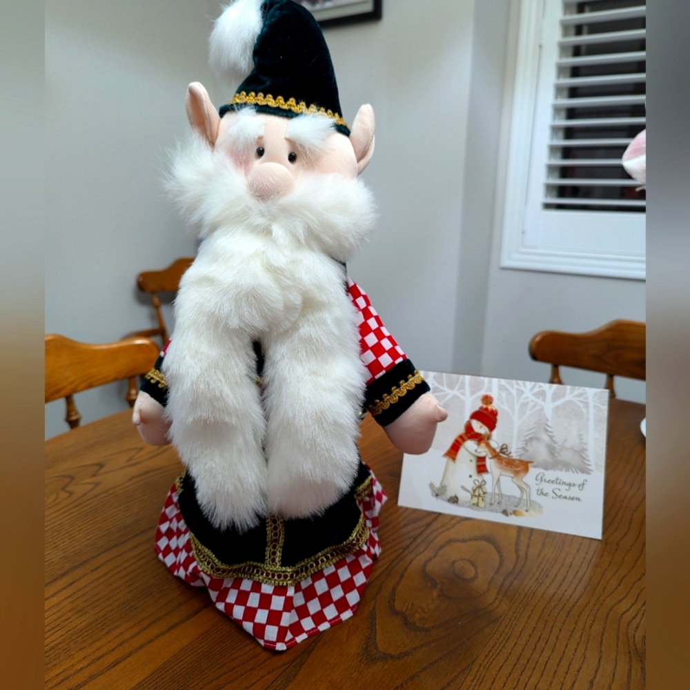 House of Lloyd package cover for Bottles etc. Elf with beard. Jester like. 18 in